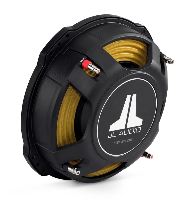 JL Audio 12TW3-D8 12-inch 400W Shallow Mount Subwoofer Driver, Dual 8 Ω