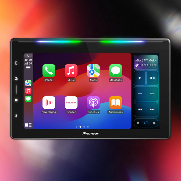 Pioneer DMH-WT6000NEX Digital Multimedia Receiver with Wireless Apple CarPlay and Android Auto, 10.1" Floating Screen, Single-DIN, Built-in Bluetooth and WiFi, Luminous Bar