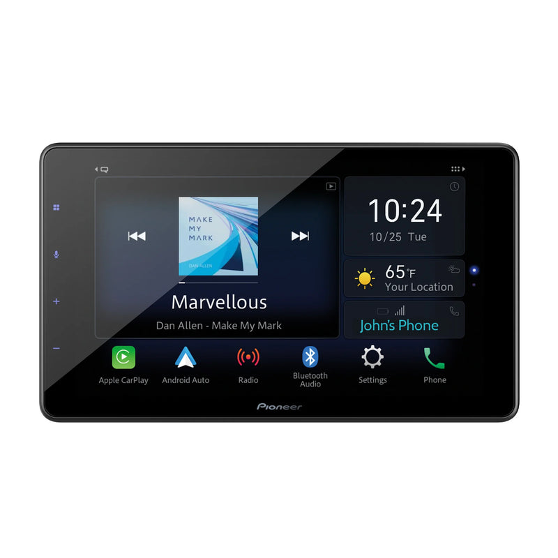 Pioneer DMH-WT3800NEX Digital Multimedia Receiver with Wireless Apple CarPlay and Android Auto, 9” Capacitive Floating Screen, Single-DIN, Built-in Bluetooth and WiFi, Amazon Alexa via App