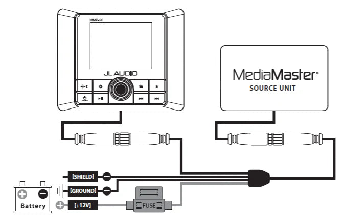 JL Audio MMR-40 Wired NMEA 2000 marine remote control for JL Audio MediaMaster receivers