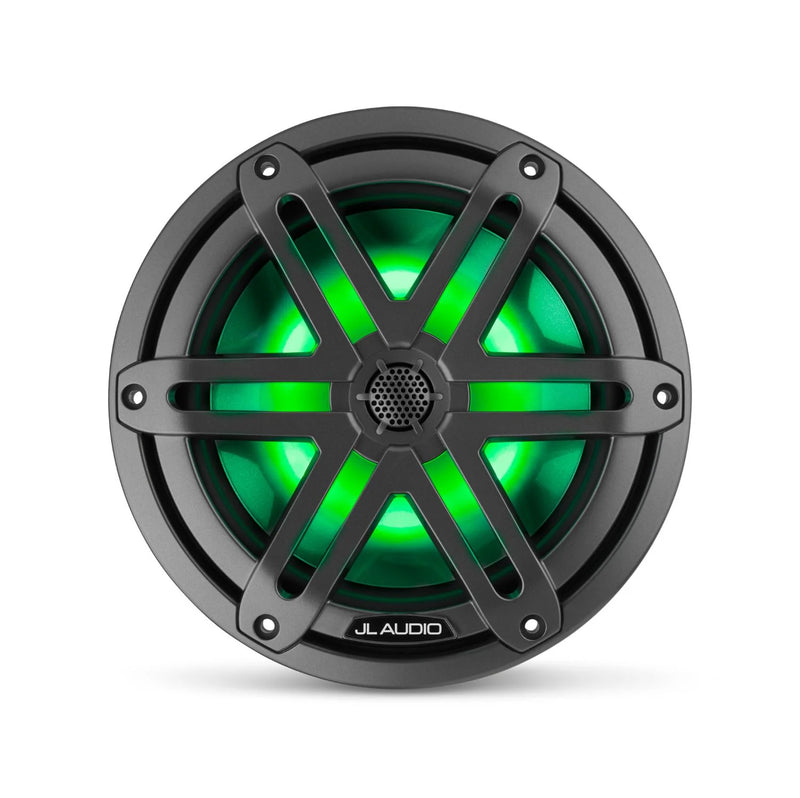 JL Audio M3-770X-S-GM-I 7.7" Gunmetal Marine speakers with LED lights (with Sport Grilles)