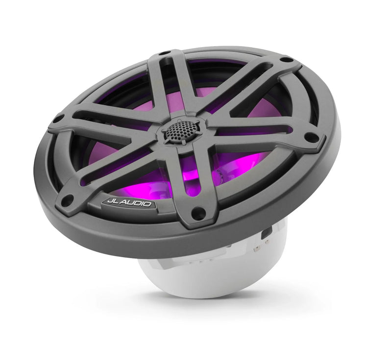 JL Audio M3-770X-S-GM-I 7.7" Gunmetal Marine speakers with LED lights (with Sport Grilles)