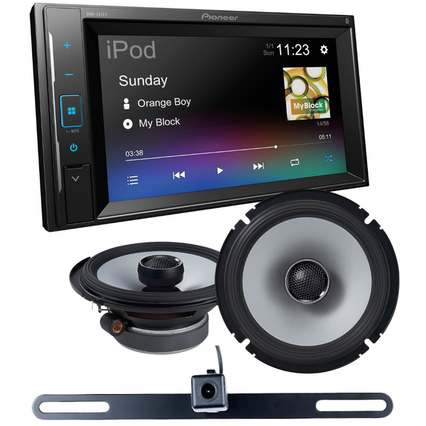 Pioneer DMH-241EX + Alpine S2-S65 Speakers + Backup Camera Bundle – Complete Audio & Safety Upgrade