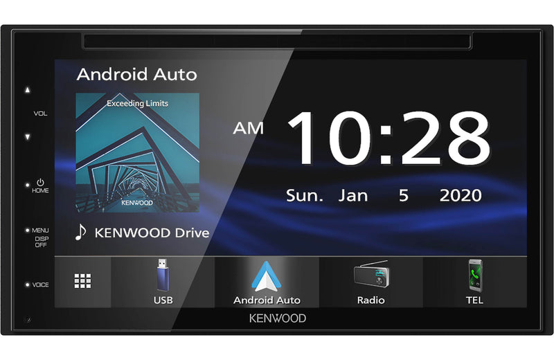 Kenwood DDX57S 6.8-Inch Capacitive Touch Screen, DVD CD Car Stereo with CarPlay, Android Auto, and Bluetooth