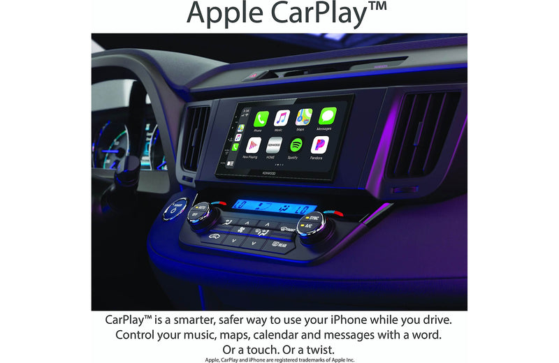 Kenwood DMX47S Digital Car Multimedia Player, 6.8" Capacitive Touch Screen, Apple CarPlay & Android Auto