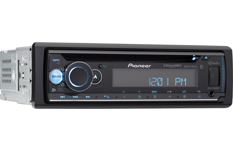 Pioneer DEH-S7200BHS Single DIN in-Dash CD Receiver with Built-in Bluetooth HD Radio Tuner and SiriusXM-Ready