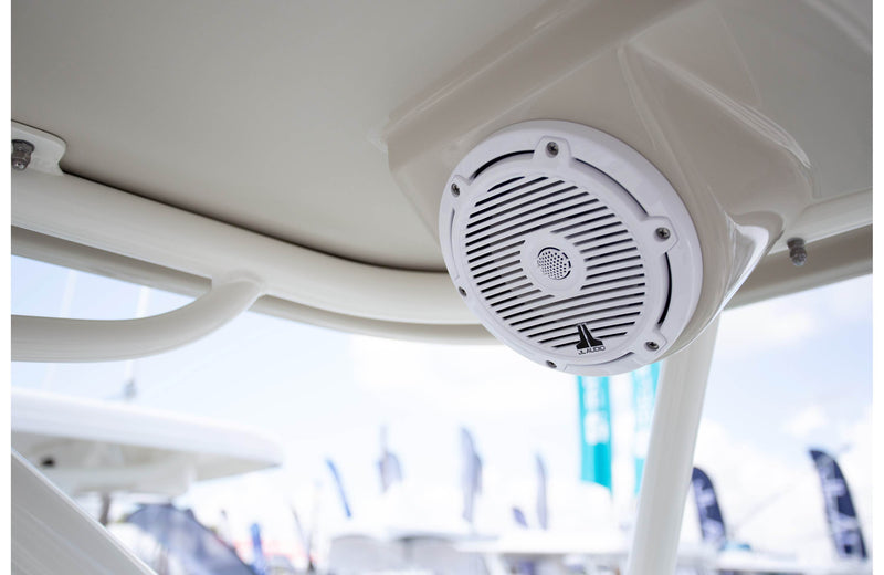 JL Audio M3-650X-C-Gw 6.5" 2-Way Marine Coaxial Speakers - White Classic Grilles