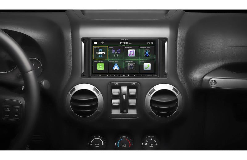 Alpine Restyle i407-WRA-JK Custom-fit digital multimedia receiver with 6.95" screen for select 2007-17 Jeep Wrangler JK and Wrangler JK Unlimited models (does not play discs)