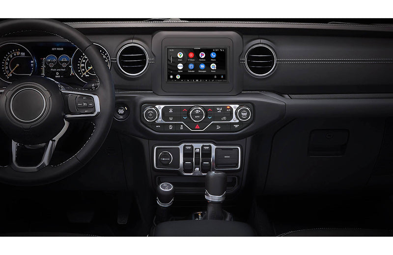 Alpine Restyle i407-WRA-JL Custom-fit digital multimedia receiver with 6.95" screen for select 2018-up Wrangler JL and 2020-up Gladiator JT models (does not play discs)