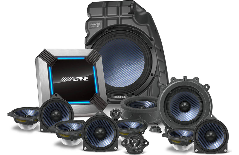 Alpine PSS-TSLA-213P 13-speaker sound system upgrade for 2018-21 Tesla Model 3 with Factory Premium Audio