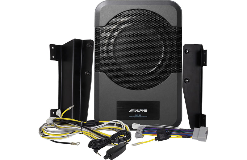 Alpine PWE-S8-WRA Compact powered subwoofer designed for 2011-up Jeep Wrangler JK Unlimited models