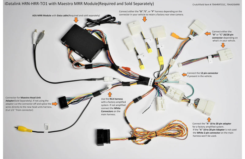 iDatalink HRN-HRR-TO1 Toyota Vehicle-specific Harness + Dash Kit