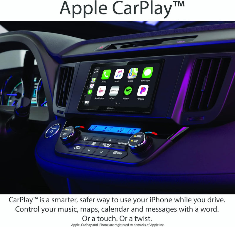 Kenwood DMX4707S 6.8" Digital Media Touchscreen Receiver w/Apple CarPlay and Android Auto - Elite Custom Sound