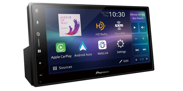 Pioneer DMH 2000NEX 6.8" In-Dash Unit, Double-DIN Media Receiver with Touch Screen, Bluetooth, and Apple CarPlay/Android Auto